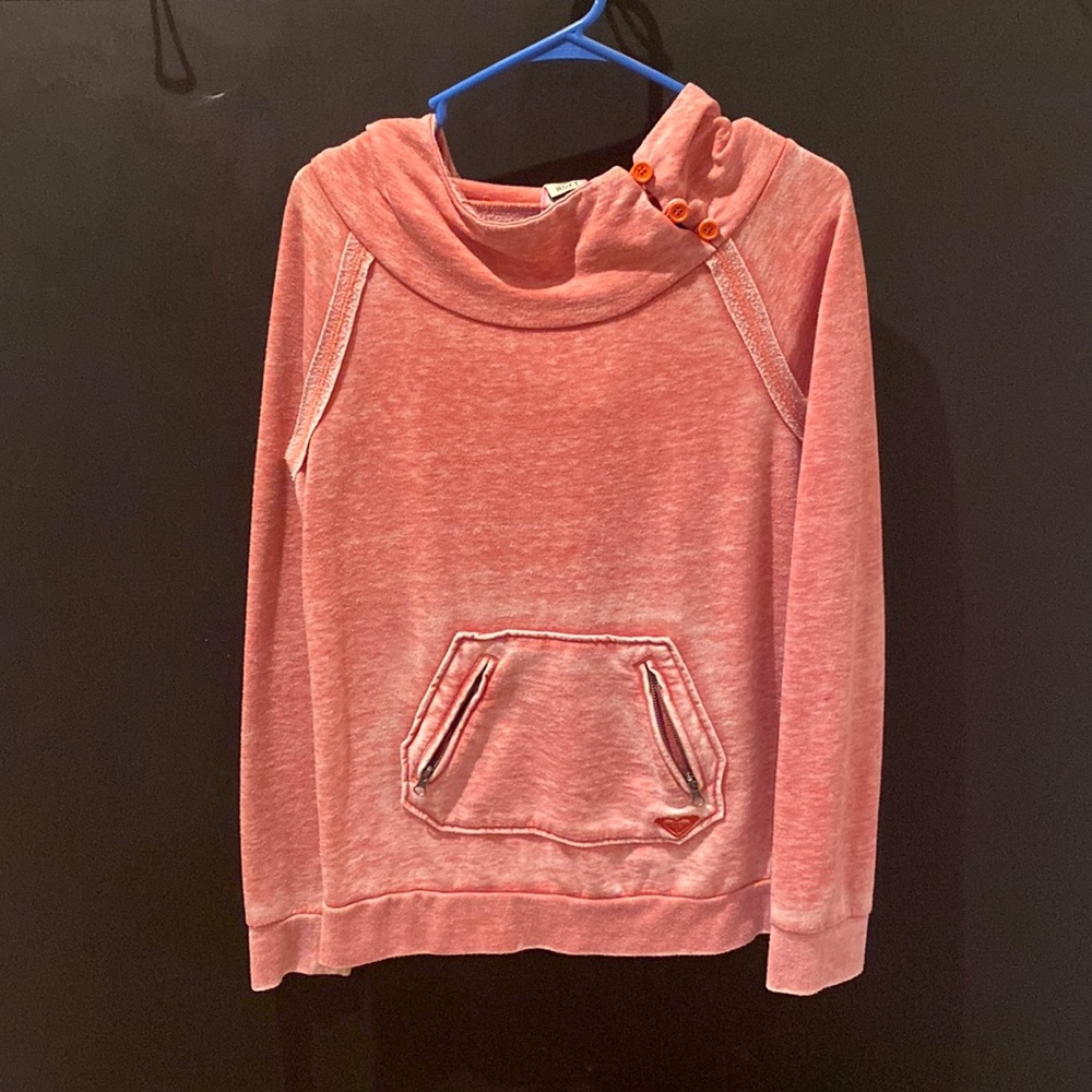 Roxy hoodie, size medium with zips on front pocket
